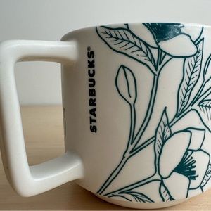 RARE Starbucks Mug (floral with pink interior) So Pretty